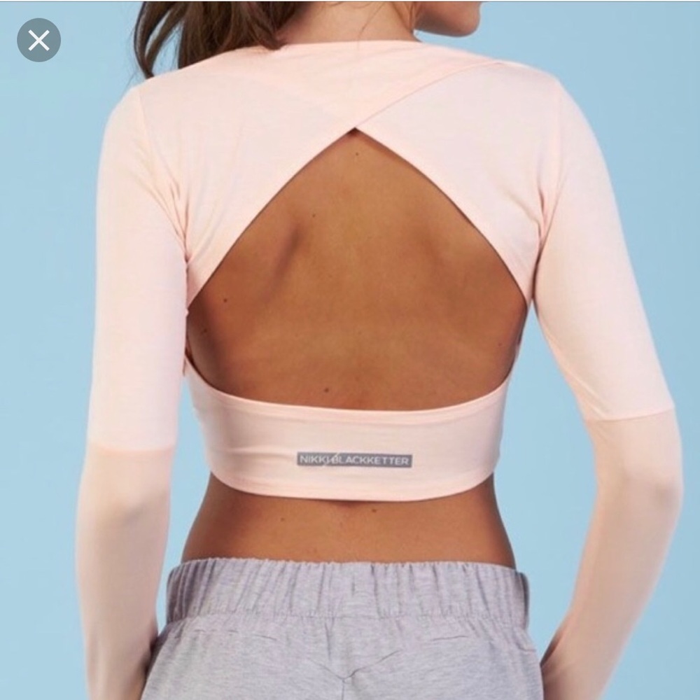 Gym Shark Nikki Blackketter Long Sleeve Crop PINK